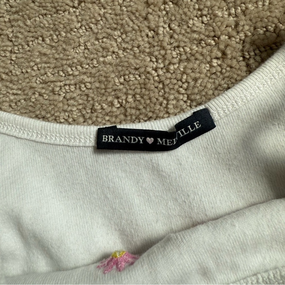 Brandy Melville Floral Cropped Tank - Picture 4 of 4